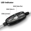 Miniatyrbillede 3 af 5: USB MIDI-kabeladapter, Type A til DIN 5-ben Dobbelt til Keyboard, PC, Studio med LED [DB] Som vist As shown