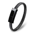 Miniatyrbillede 1 af 5: Bærbart USB-opladningskabel i PU-læder armbånd datakabel til Android Type-C KLB