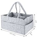 Miniatyrbild 5 av 5: Changing Bag Foldable Baby Diaper Caddy Organizer, Portable Nursery Storage Basket with Replaceable Compartments (Light Grey)