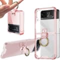 Etui med ringholder til Samsung Galaxy Z Flip 3 Clear Pink