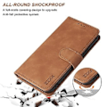 Miniatyrbilde 2 av 5: Lommebokdeksel i lær til iPhone 14 13 12 11 Pro Max Xs Max Xr X Se2022 8/7//6/6s Plus Flip Kortspor Mobiltelefondeksel Cover iPhone 14 Pro Brun