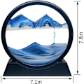 Miniatyrbillede 2 af 5: Dynamisk sandbillede (gul, 7 tommer) - 3D-maleri af flydende sand
