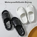 Miniatyrbillede 3 af 5: Pudeslippers til Kvinder og Mænd Cloud Slippers Skridsikre Hurtigtørrende Badeslippers, Åben Tå Bløde Tykke Slippers Hvide 12