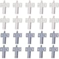 Mjukstängande dämpare för köksluckor och lådor, 20-pack (Vit och grå)