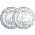 Miniatyrbilde 1 av 5: 2-delt dusjavløpsfilter, dusjavløpsfilter, rustfritt stål med silikonkanter, diameter 4,75 tommer
