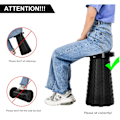 Miniatyrbillede 7 af 7: Bærbar foldeskammel, let, men robust med en lastekapacitet på 180 kg, foldbar plastikskammel til camping og fiskeri, sort Black Round