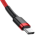 Miniatyrbillede 5 af 5: BASEUS 60W 2m Type-C PD Flettet Nylon Kabel - Rød