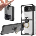 Etui med ringholder til Samsung Galaxy Z Flip 3 Clear Black