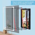 Miniatyrbillede 4 af 4: Magnetisk vinduesnet, klippbart vaskbart insektnet i polyester til alle vinduestyper, 130 x 150 cm
