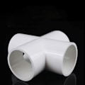 Miniatyrbilde 3 av 4: 10 stk. PVC 4-veis kryss for å bygge drivhusrammer og møbeltilkoblinger 20 mm [kk]