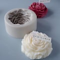 Miniatyrbillede 1 af 2: Duftlys Silikone Stor Pæon Gipsform