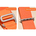 Pikkukuva 3 / 3: Nylon Loop -kellon ranneke Apple Watch Ultra 9/8/7/6/SE/5 38/40/41mm Oranssi + Vihreä + Tähtisumu 38/40/41mm