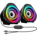 Computer Speakers PC Desktop Laptop Speakers RGB Light USB Powered Volume Control for PC/Laptops/De