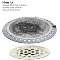 Miniatyrbilde 5 av 5: 2-delt dusjavløpsfilter, dusjavløpsfilter, rustfritt stål med silikonkanter, diameter 4,75 tommer