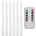 Remote Control LED Flickering Flame Effect Candles, 6-Pack, Warm White