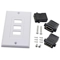 Miniatyrbild 3 av 5: 3-Portars HDMI 2.0 Väggplatta, HDMI-komponent, Kompositljud, Väggfäste, Stöder 4K 60Hz 1080P Perfekt (3 HDMI) - Perfet