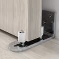 Adjustable Floor Guide for Wooden Sliding Doors - Stainless Steel, Silver