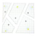 5 Pieces Quilting Template Set Sewing Machine Ruler DIY Hand Patchwork Quilting Ruler Quilt Templates Square Templates[DB]