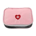 Portable Mini First Aid Medicine Bag Polyester Medicine Storage Box Small Organizer Emergency Medical Pack (Pink)
