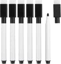 Whiteboard Markers, 20-pack Black Whiteboard Pens with Eraser Fine Tip Whiteboard Pens for Kids