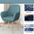 Miniatyrbild 2 av 5: Dining Chair Cover with Armrests, Stretchy Polyester-Spandex Slipcover for Curved Back Chairs, Removable Washable Protector for Home Office Decor, Grey