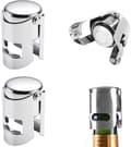 4 pcs Champagne Stoppers, Stainless Steel Champagne Cork, S
