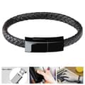 Miniatyrbillede 2 af 5: Bærbart USB-opladningskabel i PU-læder armbånd datakabel til Android Type-C KLB