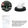 Miniatyrbillede 5 af 5: 45° IBC Lågfilter, 163mm Nylon Regnvandsfilter, Vaskbart med Låg til IBC Regnvandstank DN 150,