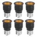 6-pack Svart E12 till E14 Ljuskälla Adapter Konverterare - Bra