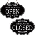 Open Closed Sign (30 x 20 cm), Double-Sided Reversible Welcome In