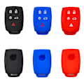 Miniatyrbillede 2 af 11: Passer til gammel Volvo S40 smart 5-knaps silikoneskal Volvo C30 C70 nøgleetui hul mod orange color