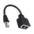 RJ45 Ethernet-splitter, 1 hane till 2 x hona LAN Internetkabeladapter FT [DB]