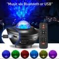 Miniatyrbild 4 av 5: Star Projector with Speaker and LED - Multicolor Lights Black Svart