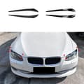 Miniatyrbilde 5 av 5: Bilsvart blank frontlys øyenbryn klistremerke deksel trim for E92 E93 2010-2012 tilbehør