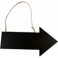 Wood Sign Arrow Signs Reusable Chalkboard Directional Board Housewarming Gift (Black)