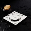 Miniatyrbild 3 av 3: Badkaravloppsfälla i rostfritt stål med deodoriserande funktion