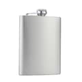 Stainless Steel Hip Flask with Screw Cap, Leak-Proof, Portable for BBQs, Camping, Silver 120ml
