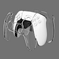 Miniatyrbillede 3 af 5: Specielt designet til PS5-controller. Påvirker ikke driften overhovedet, letvægts og tilføjer ikke for meget vægt, når du spiller spil. Grå