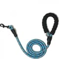 Dog Leash with Comfortable Padded Handle and Strong Reflective Threads (Blue)