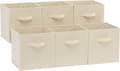 Miniatyrbillede 1 af 4: Sammenfoldelige stofopbevaringskuber med håndtag, beige -