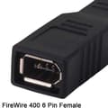 Miniatyrbillede 4 af 7: FireWire IEEE 1394 Type A 400 6-bens hun til 1394 Type B 800 9-bens