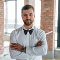 Miniatyrbillede 4 af 6: Dobbeltlags butterfly med stor sløjfeform i sort til mænd af polyester til formelle lejligheder og elegante middagsarrangementer -