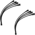 2 stykker (FH-4)-4-bens blæserfordelerkabel computerblæser strømkabel blæserfordelerkabelkonverter 1 til 4