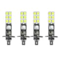 4 stk H1 6000K Superhvit 80W LED-frontlyssett Tåkelys