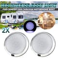 2 stk for campingvogn bobil 12V 46 LED innvendig taklampe