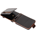 Miniatyrbillede 2 af 8: Multifunktionel Wallet Case med Kortlommer til Z Flip 3 Foldbar Telefon Læder Case Mobiltelefontilbehør Brun