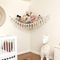 Miniatyrbild 5 av 8: Storage Hammock for Stuffed Animals, Boho Macrame Cotton Rope Corner Toy Net for Kids Room Nursery, White