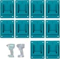 10-pack väggmonterade verktygshållare för Hitachi Hikoki Metabo HPT 18V 36V Garage Verkstadsförvaring Grön