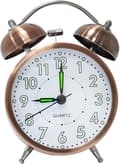 Klassisk klocka med alarm, vintage retro tyst väckarklocka, Analog