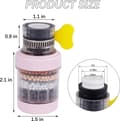 Miniatyrbild 6 av 6: Sink Water Filter, Activated Carbon Faucet Filter, Six Layers, Splash-Proof, 3 Pieces